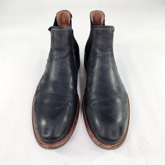 Florsheim Men's Chalet Boot US 12 M Chelsea Pull On Black Leather Plain Toe - Picture 3 of 11